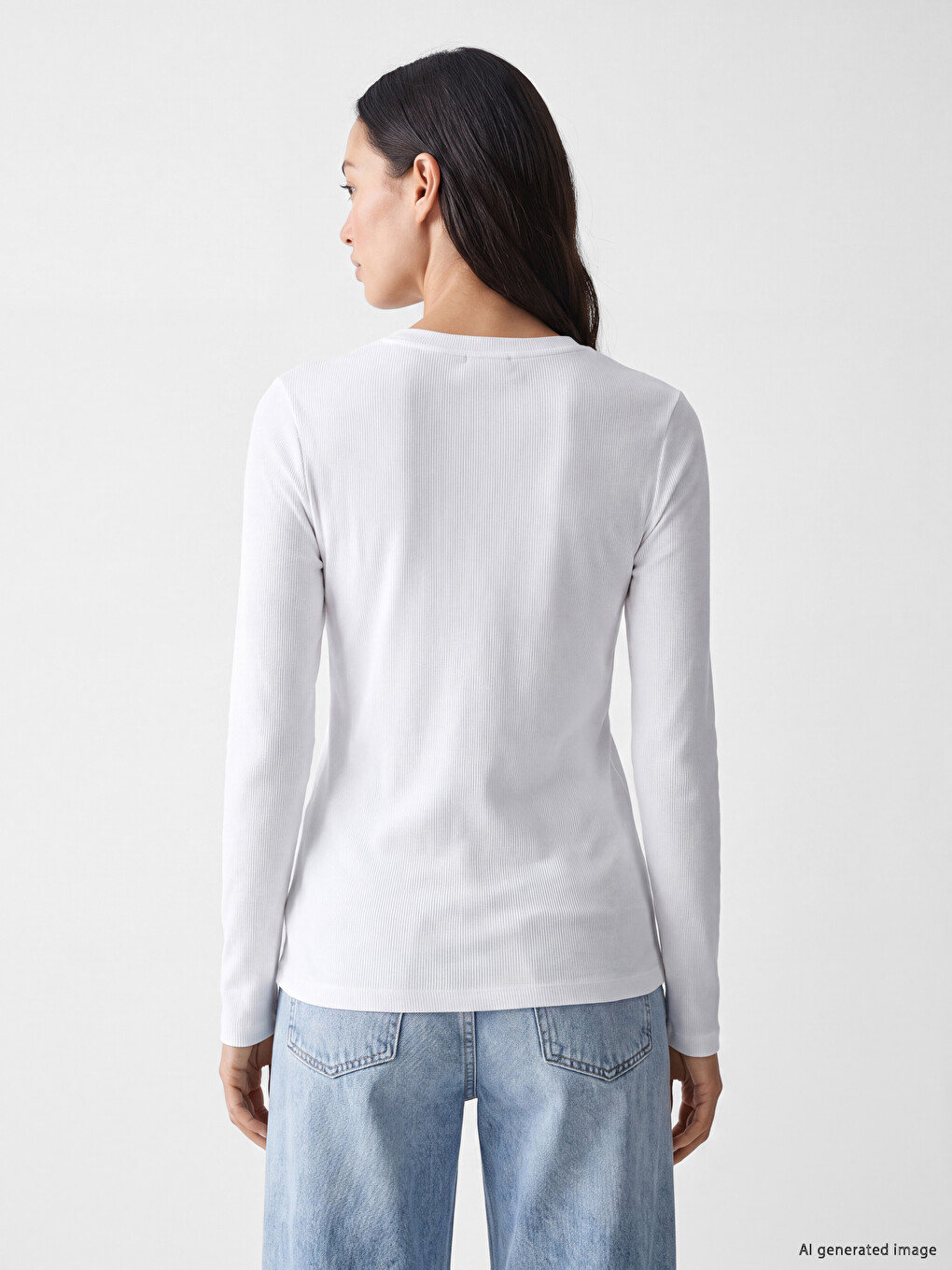 Crew Neck Women's Ribbed Body-3