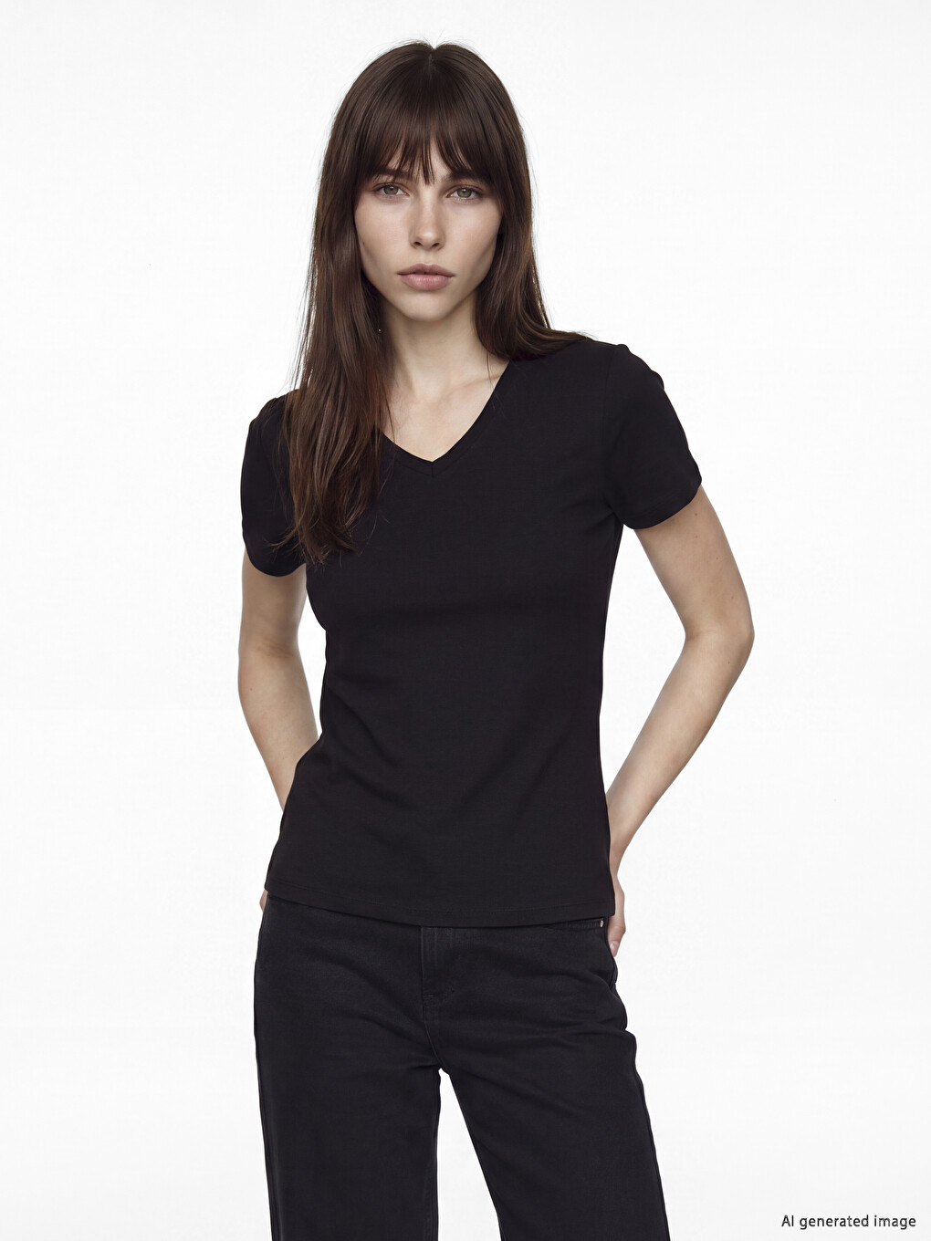 V Neck Soft Touch Women's T-shirt