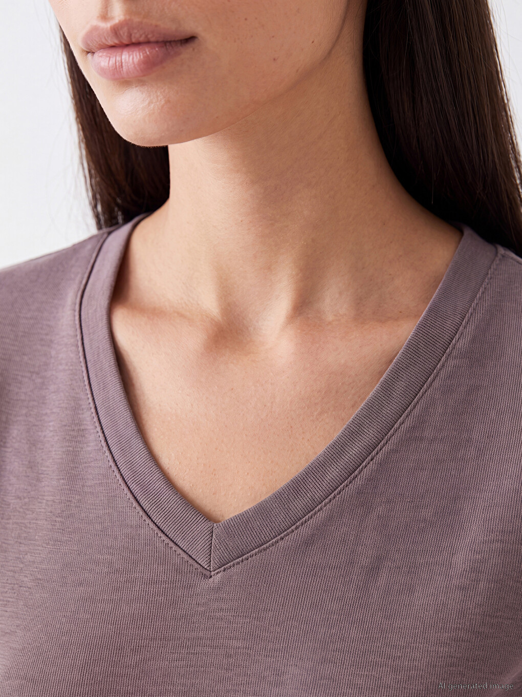 V Neck Soft Touch Women's T-shirt-2