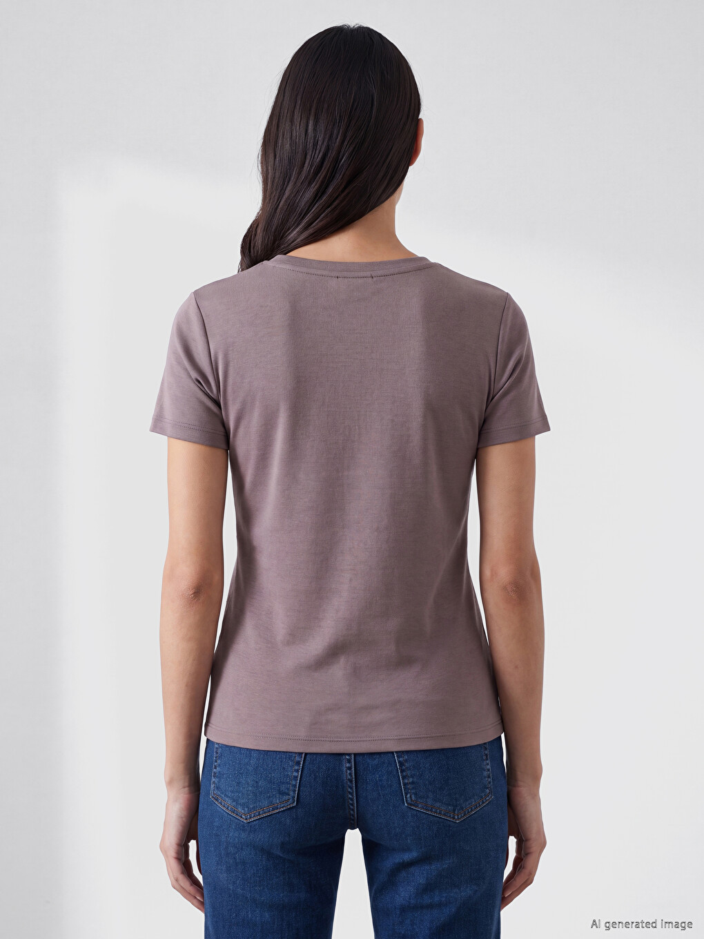 V Neck Soft Touch Women's T-shirt-3