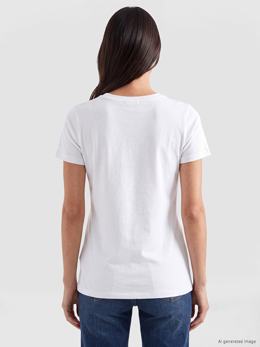 V Neck Women's T-shirt-3