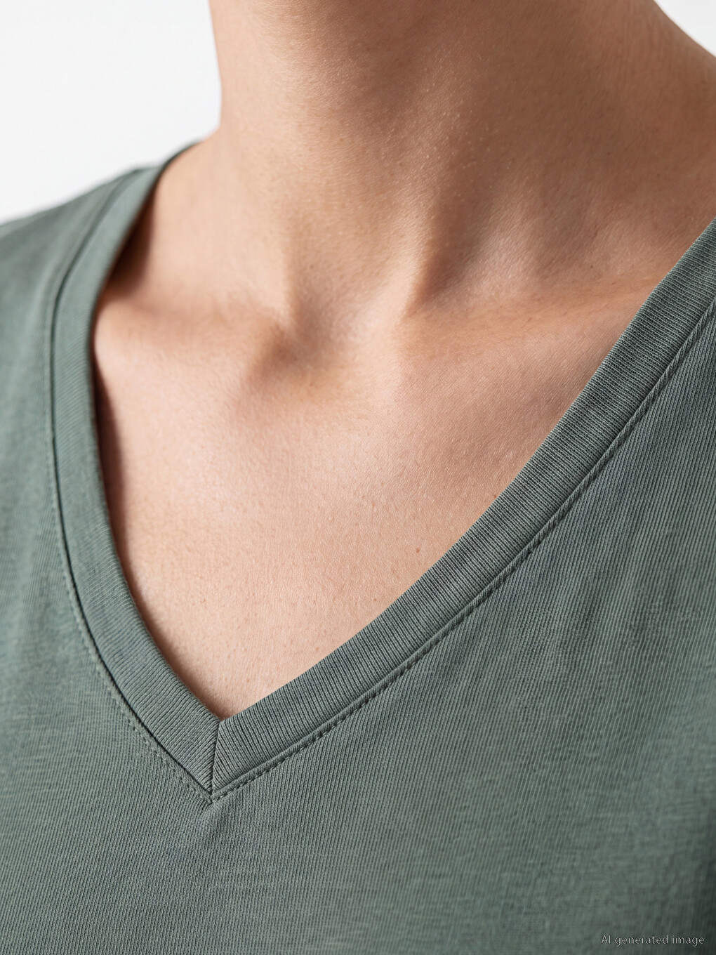 V Neck Women's T-shirt-2