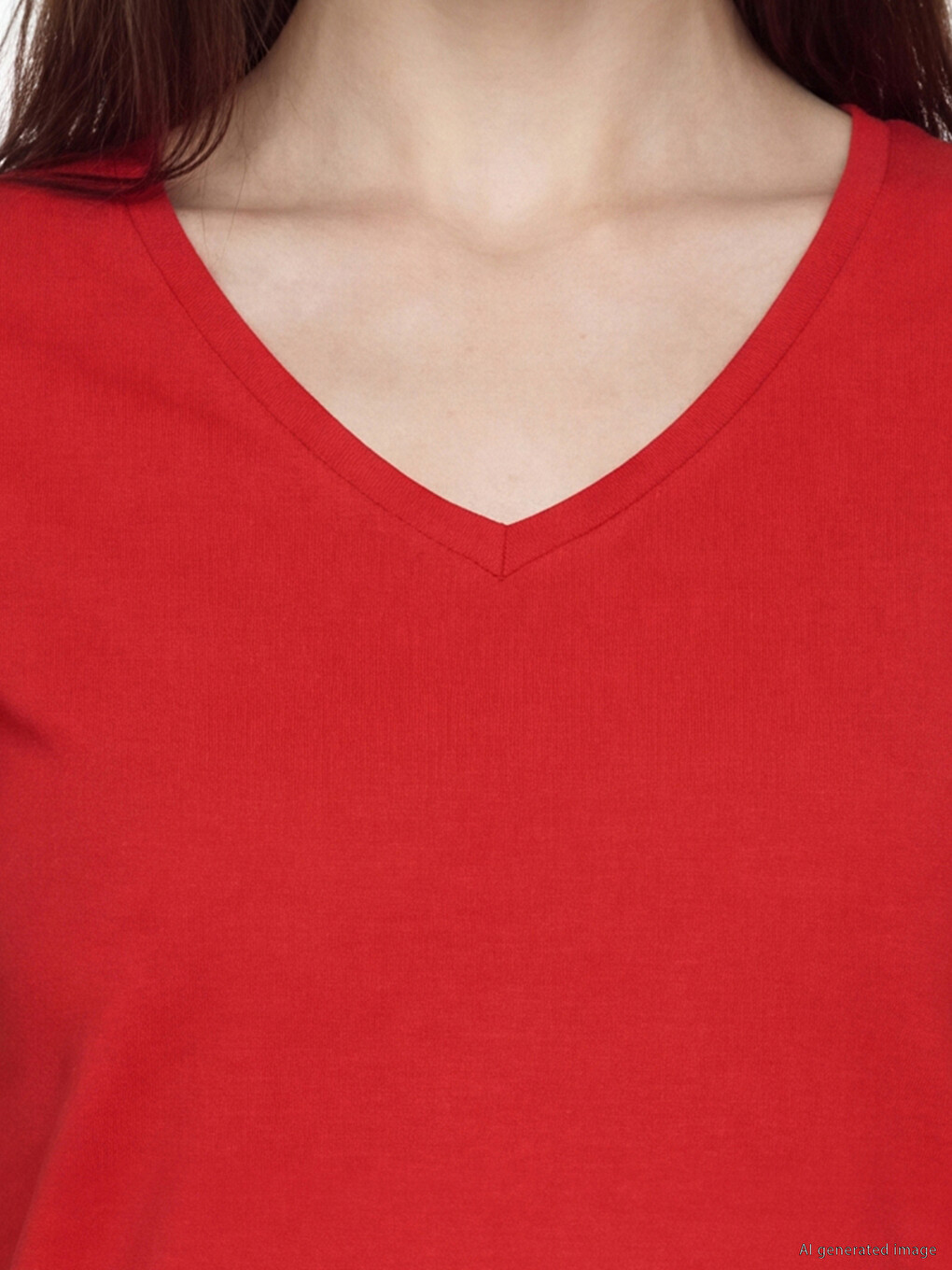 V Neck Women's T-shirt-2