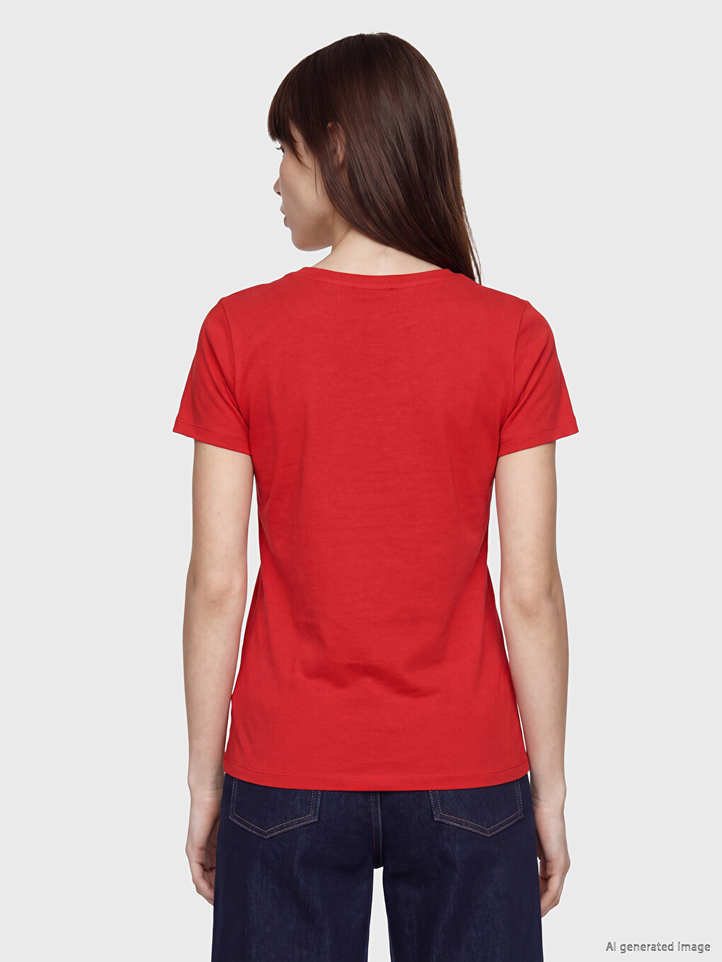 V Neck Women's T-shirt-3
