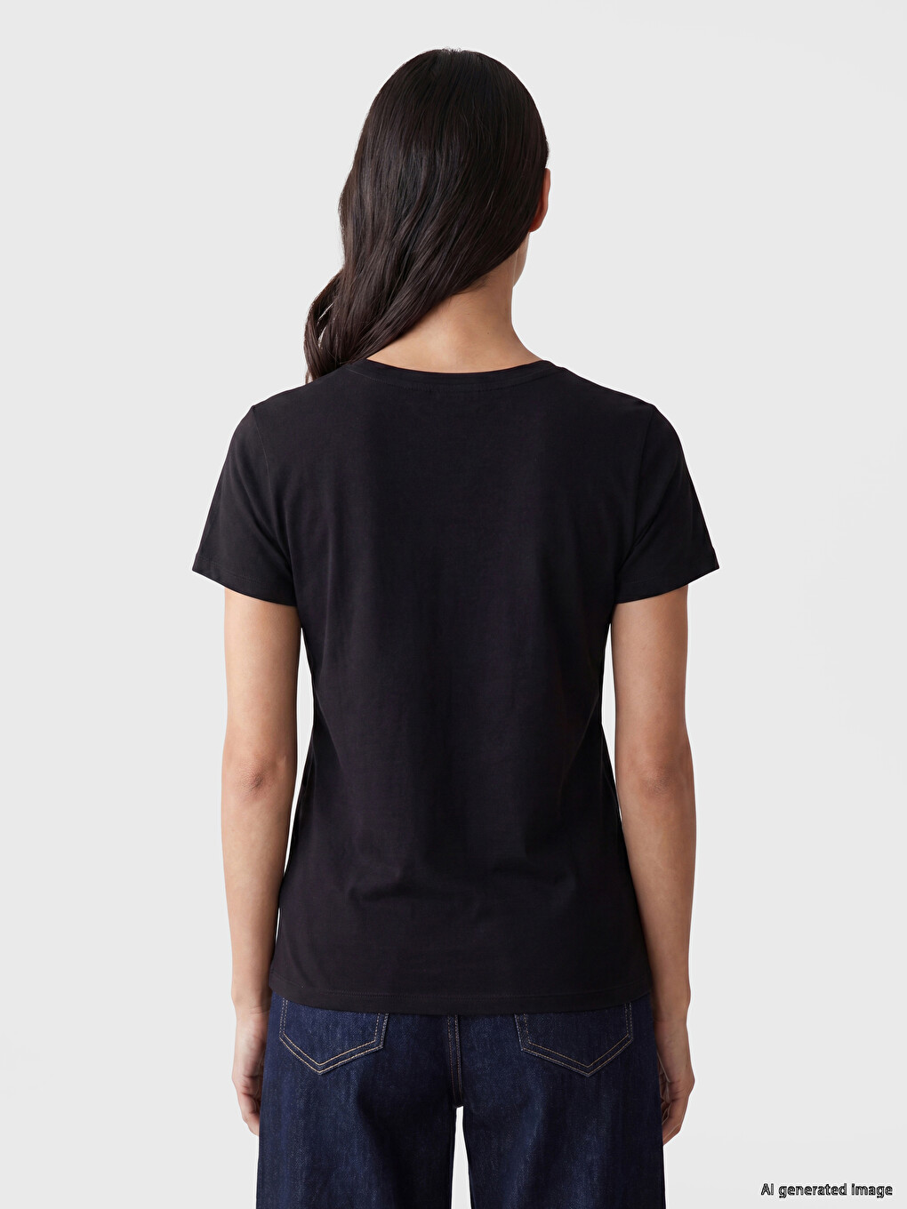 V Neck Women's T-shirt-3