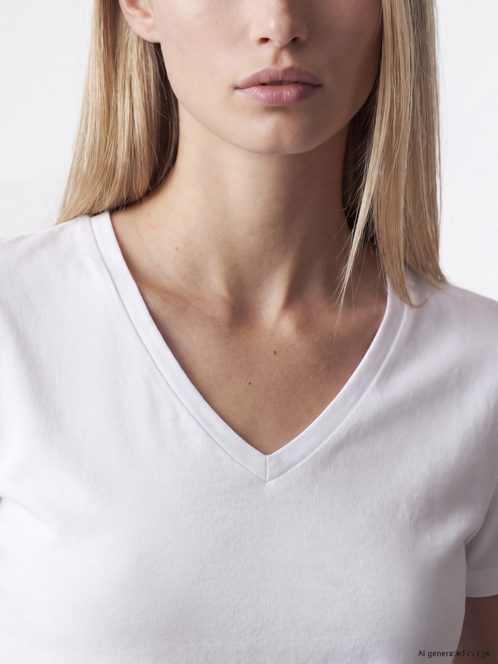 V Neck Women's T-shirt-3