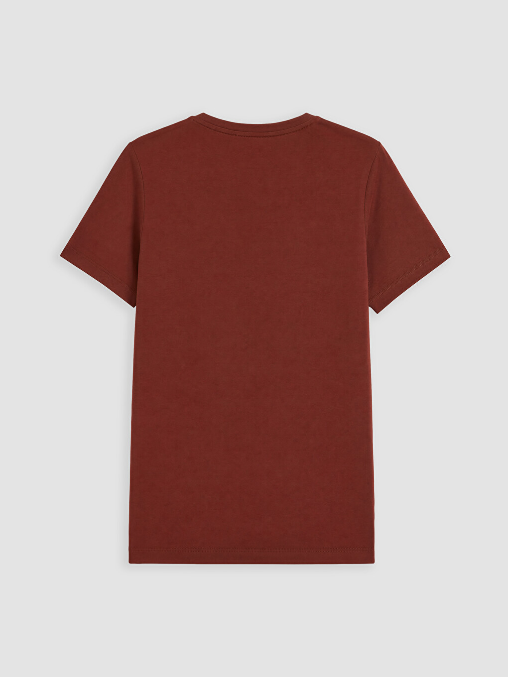 Bordo Bisiklet Yaka Kadın Tişört-2