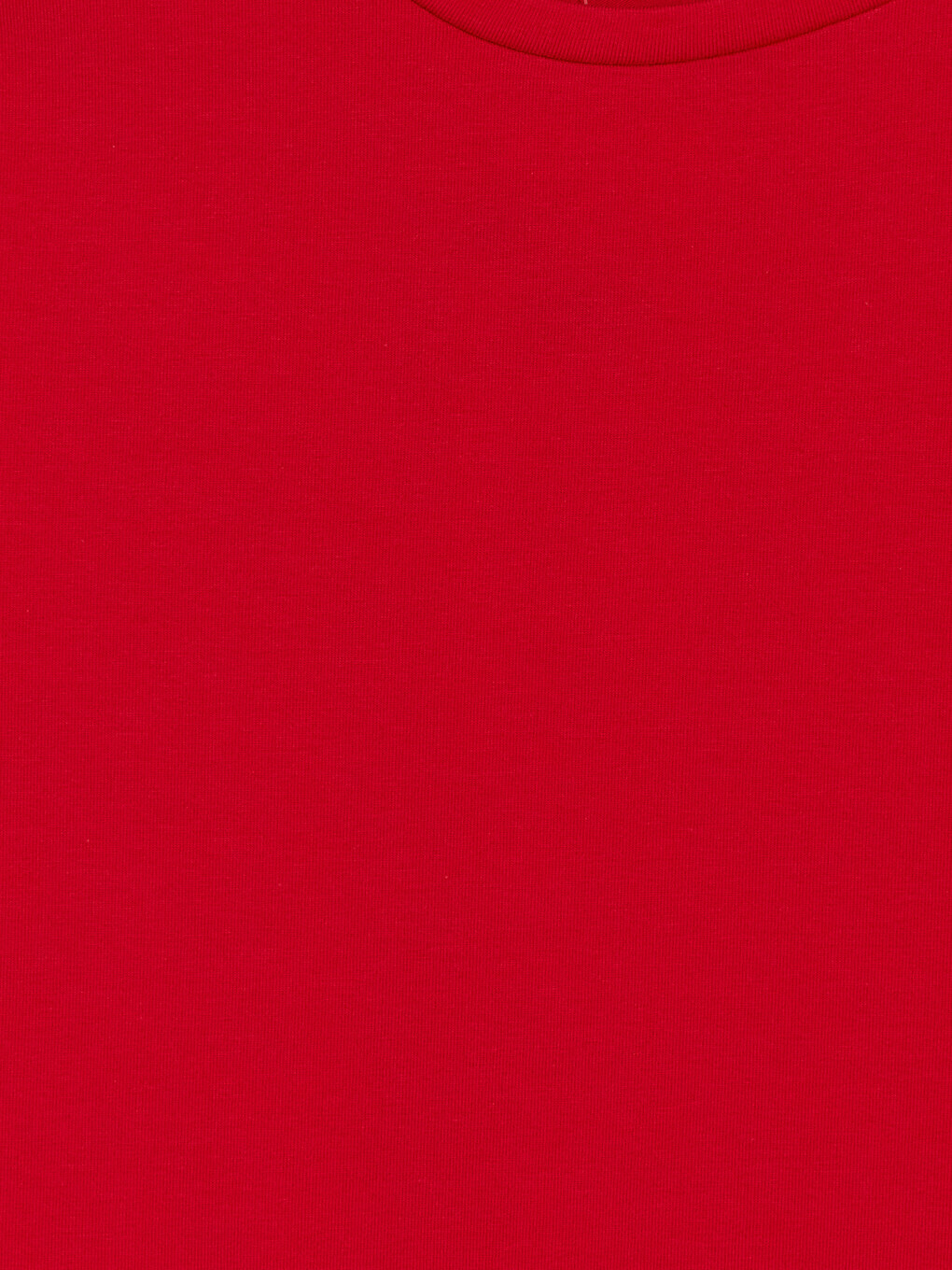 Kırmızı Bisiklet Yaka Kadın Tişört-1