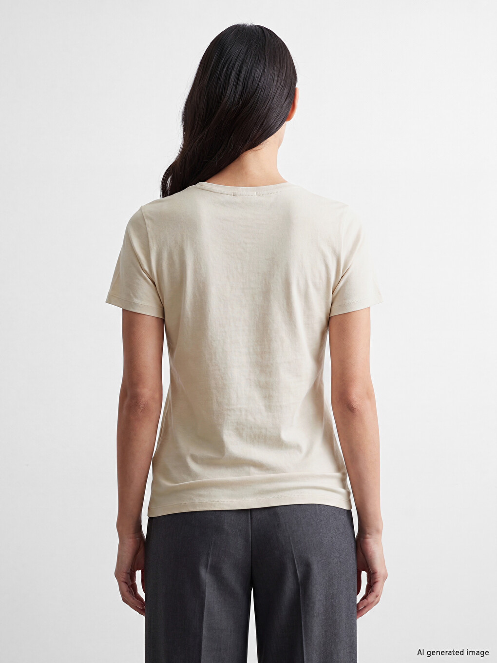 Tricou Pentru Femei Cu Guler Rotund-3