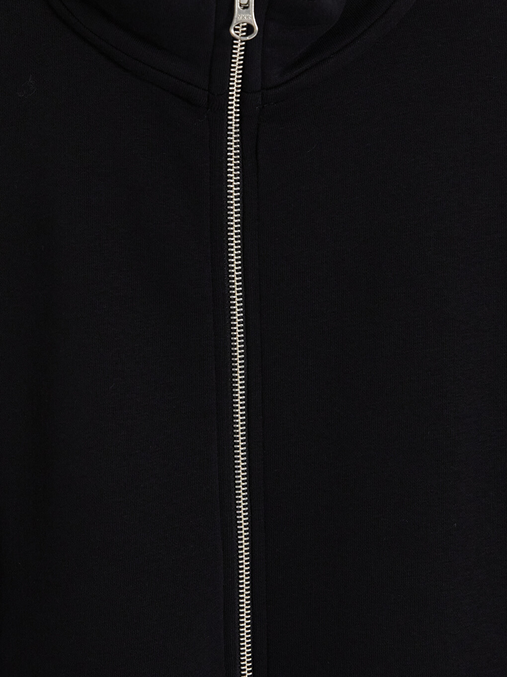 Siyah Oversize Kadın Kalın Fermuarlı Sweatshirt-1