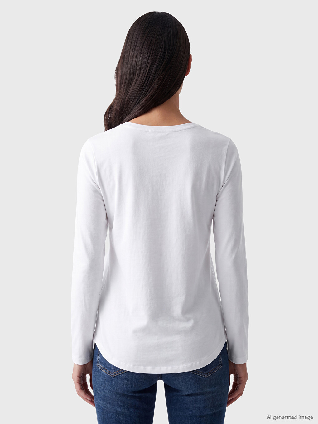 T-shirt Me Jakë Të Rrumbullakët Për Gra-3