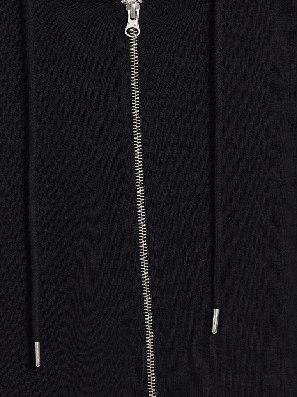 Siyah Kapüşonlu Oversize Kadın Fermuarlı Sweatshirt-1