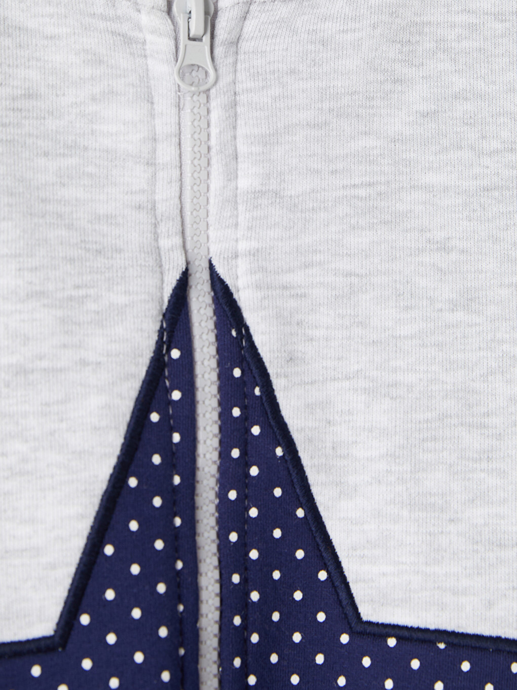 Gri Kız Çocuk Fermuarlı Sweatshirt-1