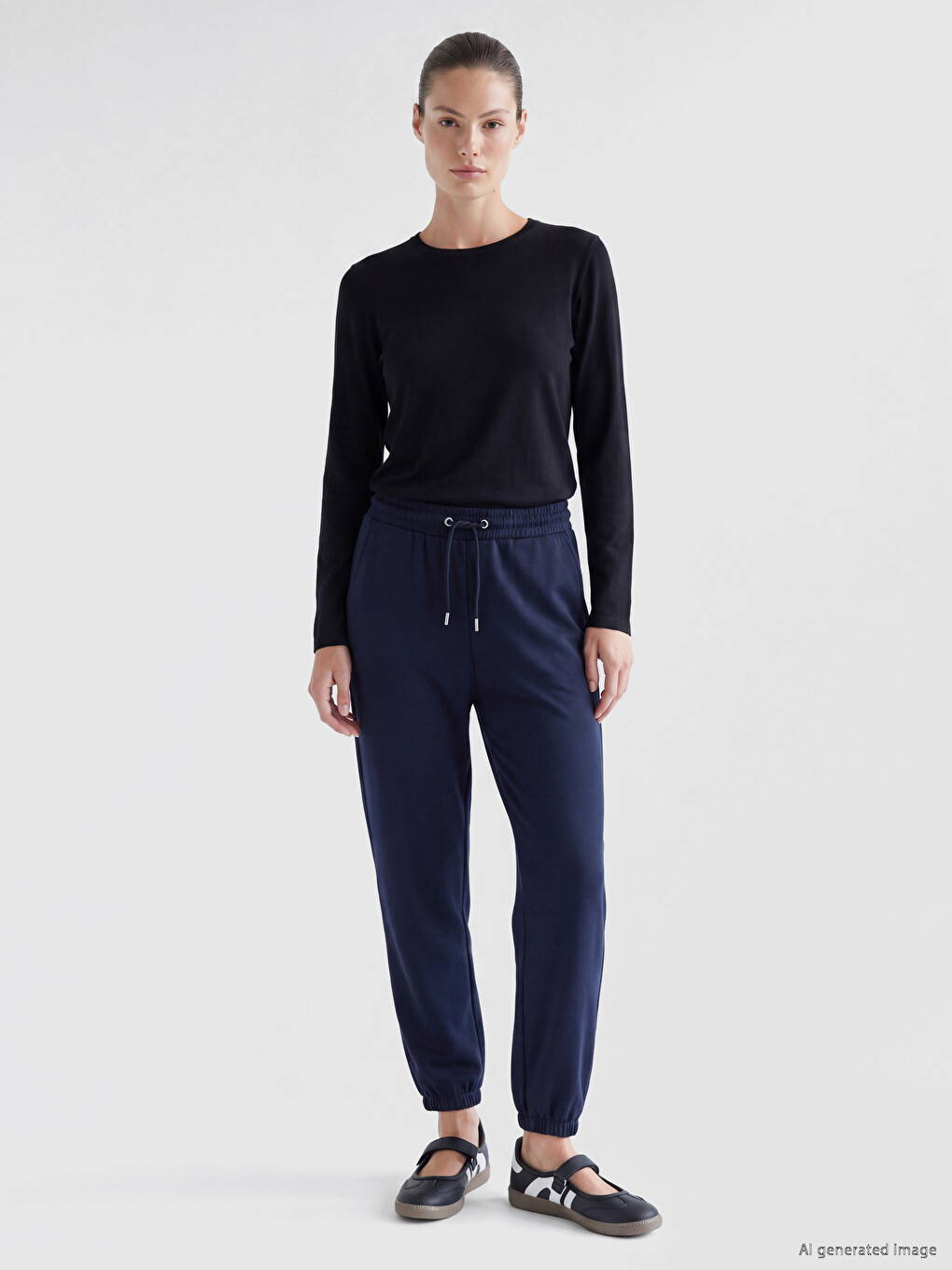 Lacivert Soft Touch Kadın Jogger Eşofman Altı