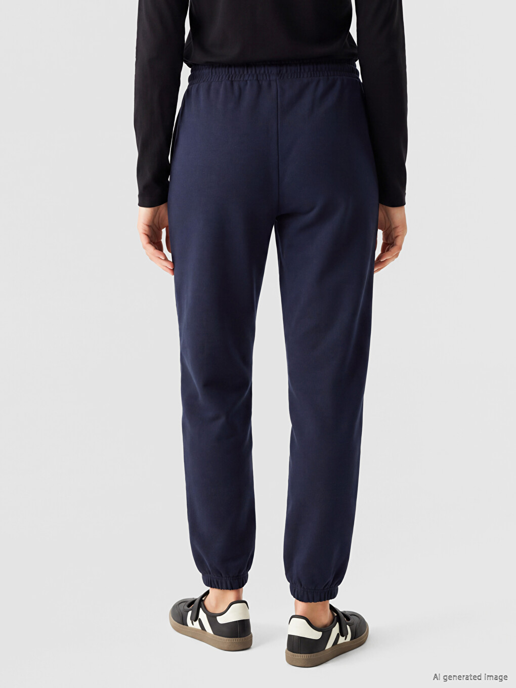 Lacivert Soft Touch Kadın Jogger Eşofman Altı-3