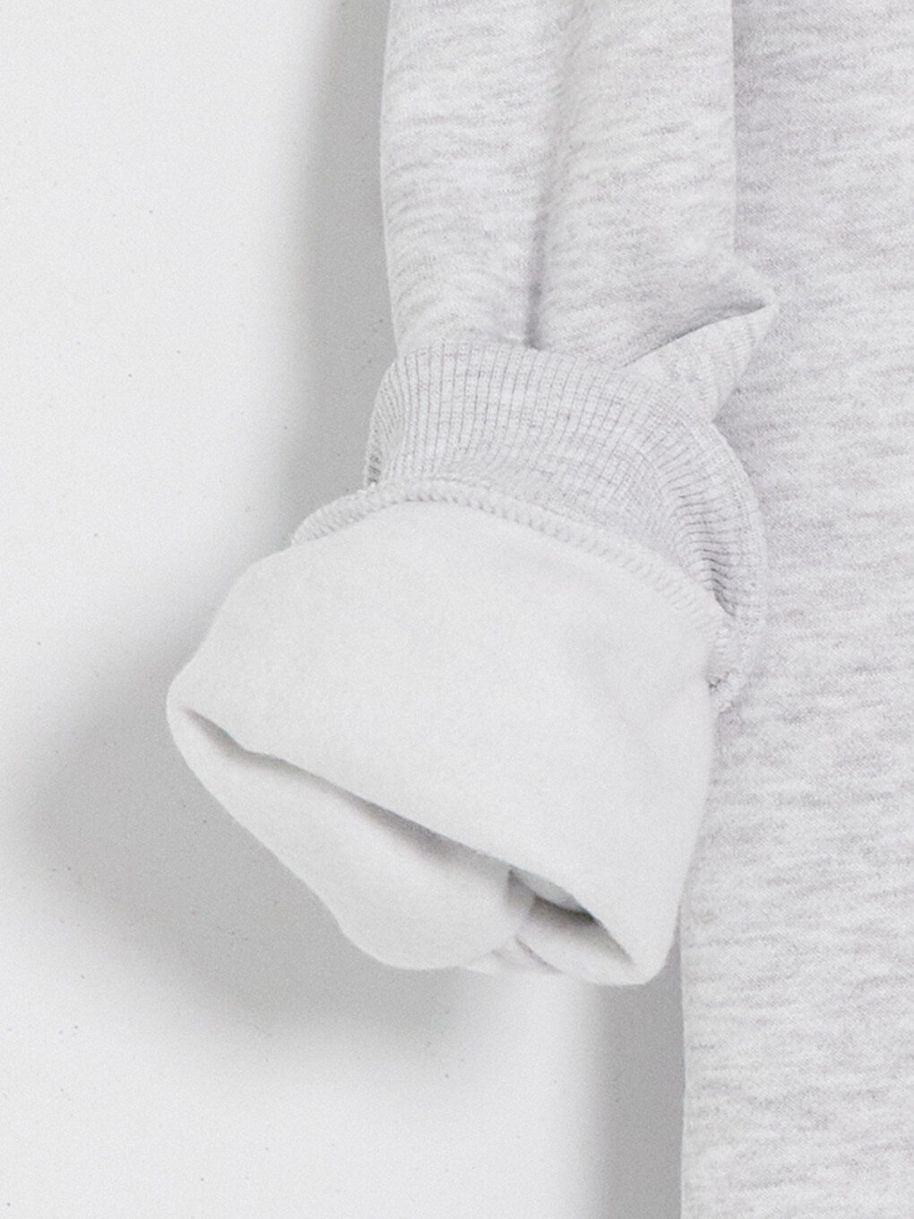 Beyaz Kalın Oversize Kadın Fermuarlı Sweatshirt-2