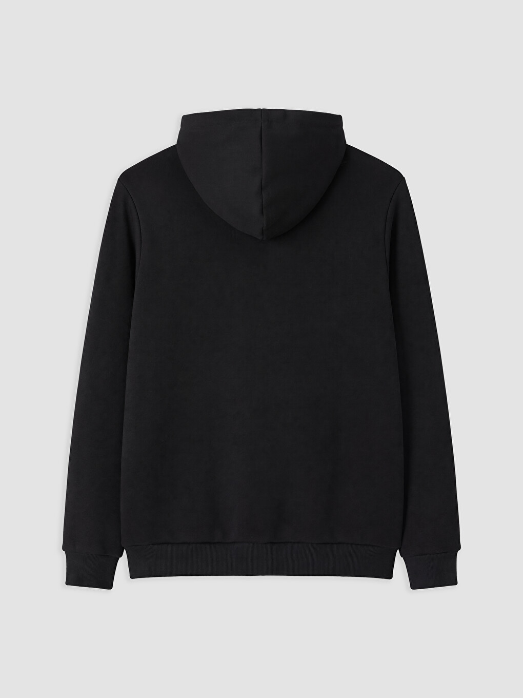Siyah Kapüşonlu Oversize Kadın Fermuarlı Sweatshirt-1