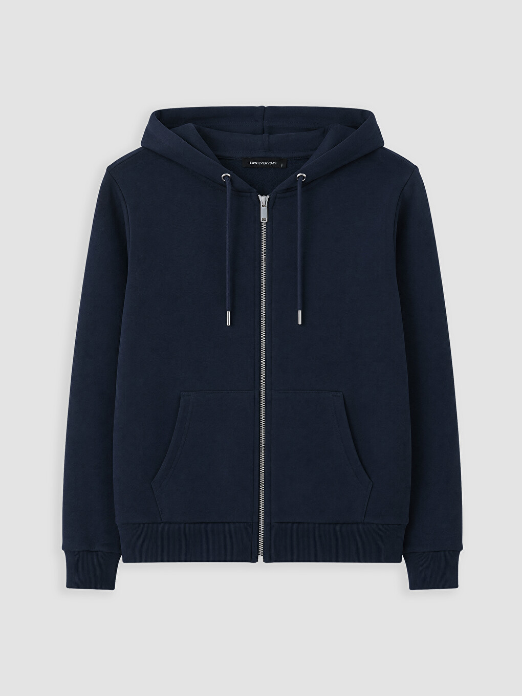 Lacivert Kalın Oversize Kadın Fermuarlı Sweatshirt