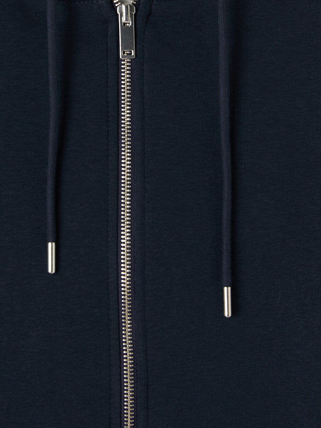 Lacivert Kalın Oversize Kadın Fermuarlı Sweatshirt-1