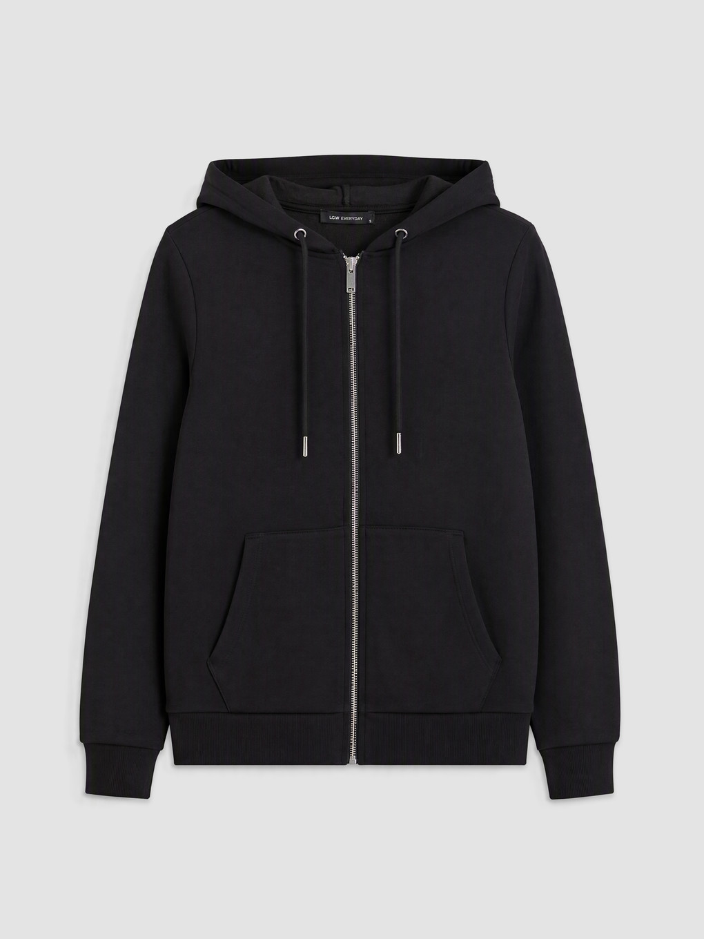 Siyah Kalın Oversize Kadın Fermuarlı Sweatshirt-4