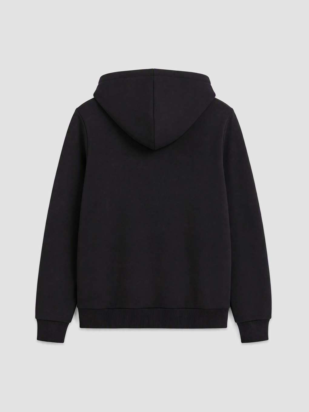 Siyah Kalın Oversize Kadın Fermuarlı Sweatshirt-5