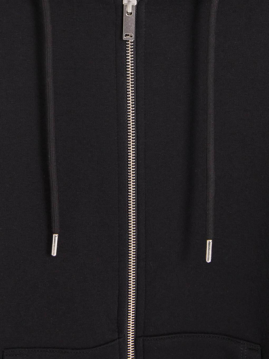 Siyah Kalın Oversize Kadın Fermuarlı Sweatshirt-6