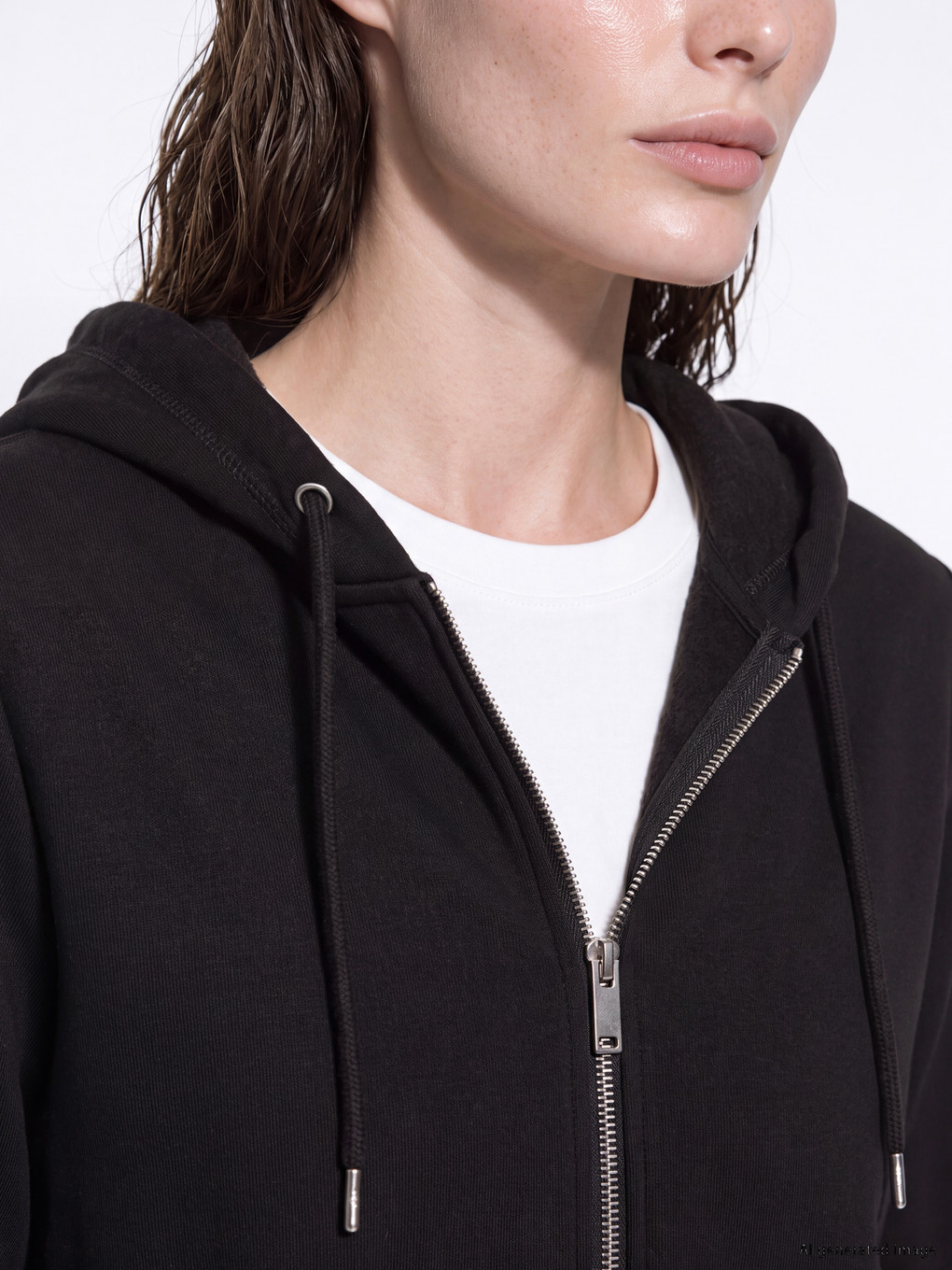 Thick Oversize Women's Zippered Sweatshirt-2