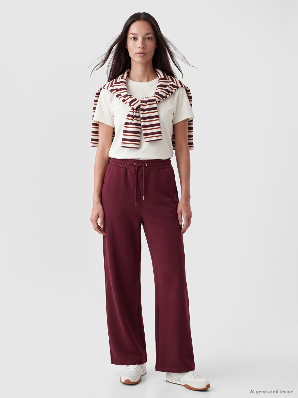 Pantaloni De Trening Groși Cu Talie Elastică Pentru Femei
