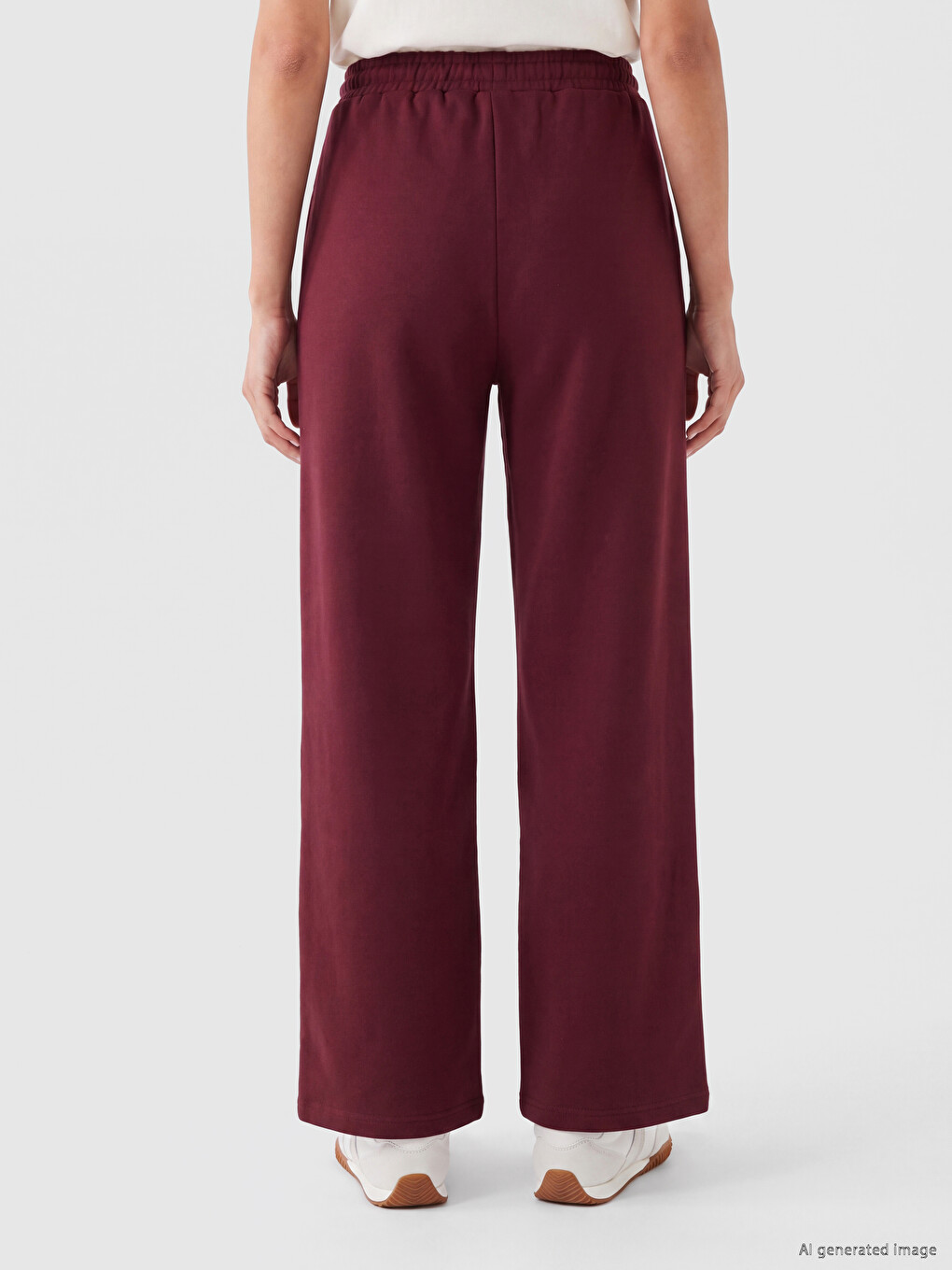 Pantaloni De Trening Groși Cu Talie Elastică Pentru Femei-3
