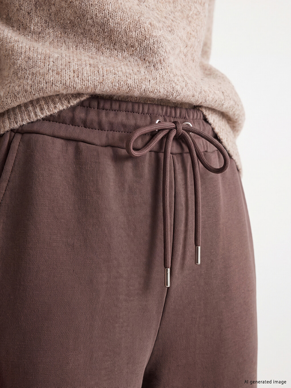 Elastic Waist Women's Thick Sweatpants-2