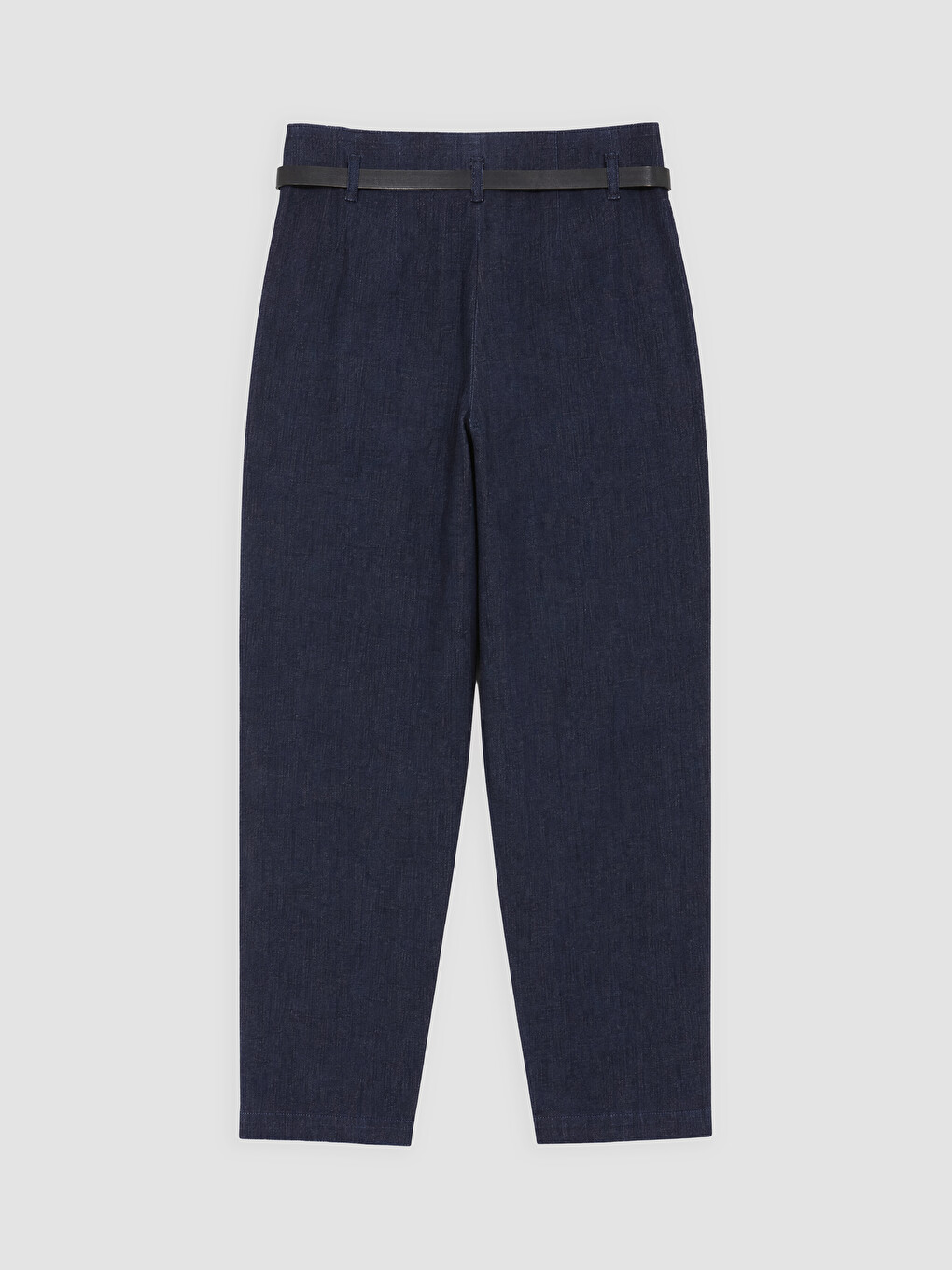 İndigo Kemerli Slim Mom Kadın Jean Pantolon-5