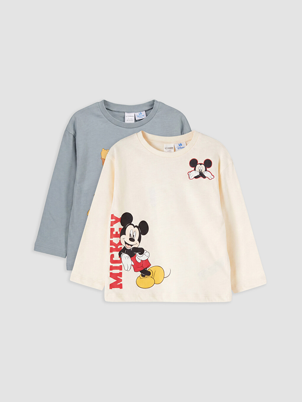 Bluzë E Stampuar Mickey Mouse Dhe Winnie The Pooh, Dy Pako, Për Foshnja Djem