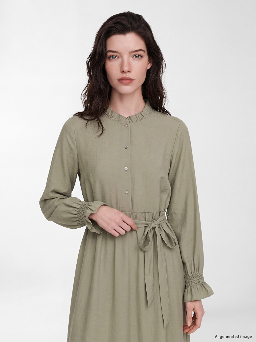 Fitted Waist Modal Blended Dress-1