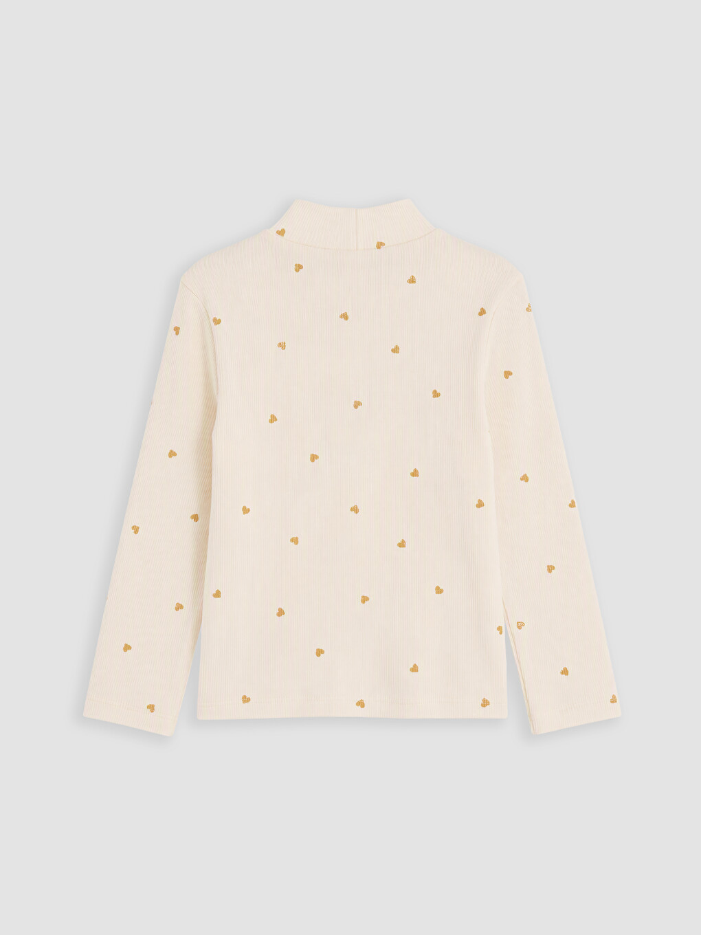 Mock Neck Patterned Girls' T-shirt-2