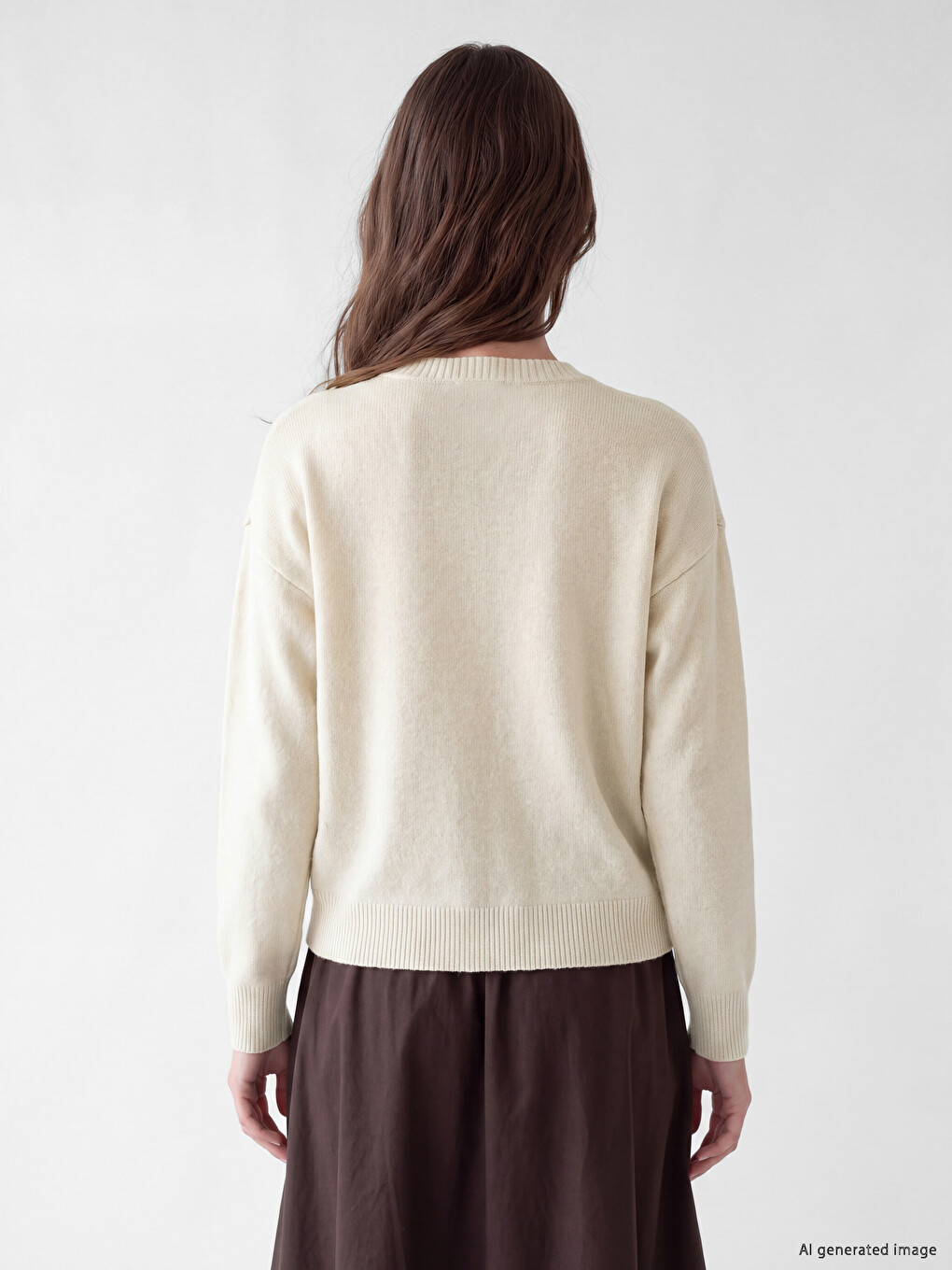 Flower Appliqued Women's Knitwear Sweater-3