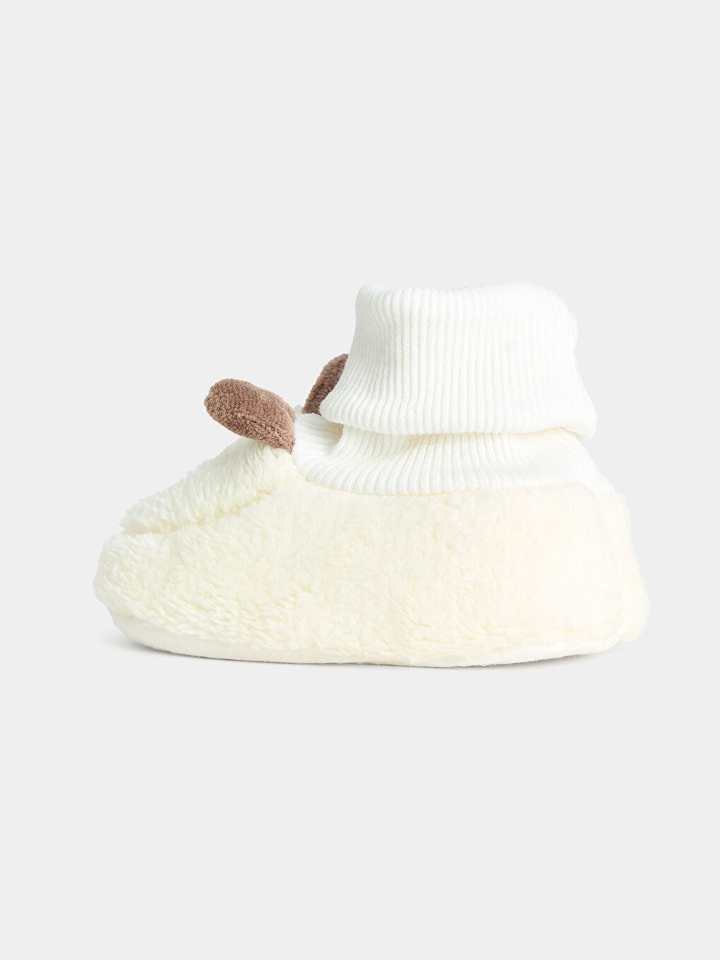 Beyaz Tavşan Figürlü Kız Bebek Pelüş Panduf-3
