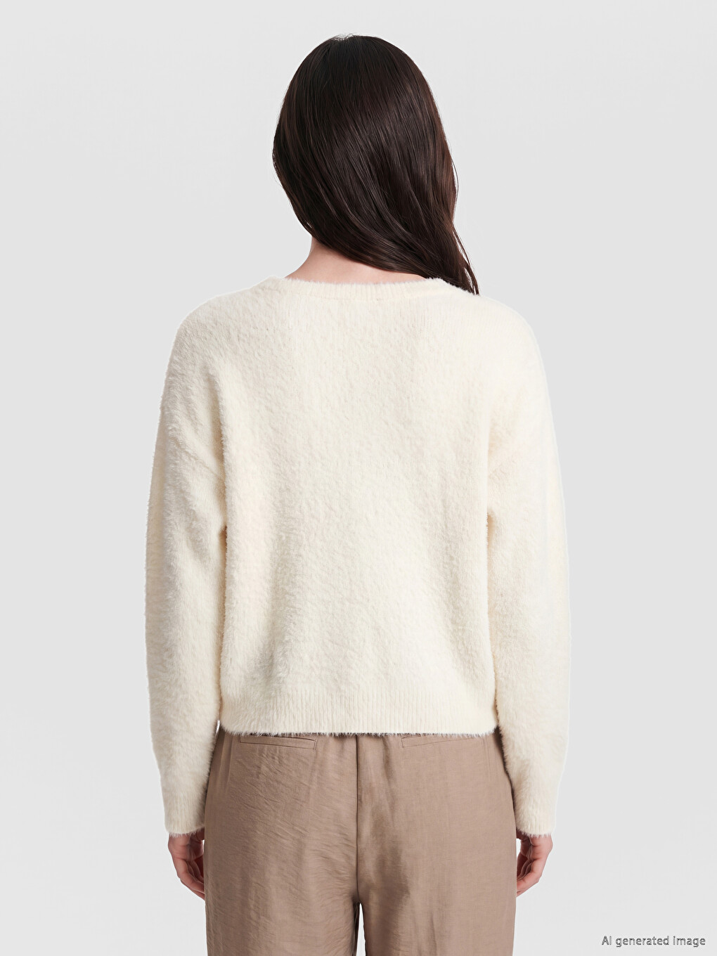 V Neck Women's Knitwear Sweater-3