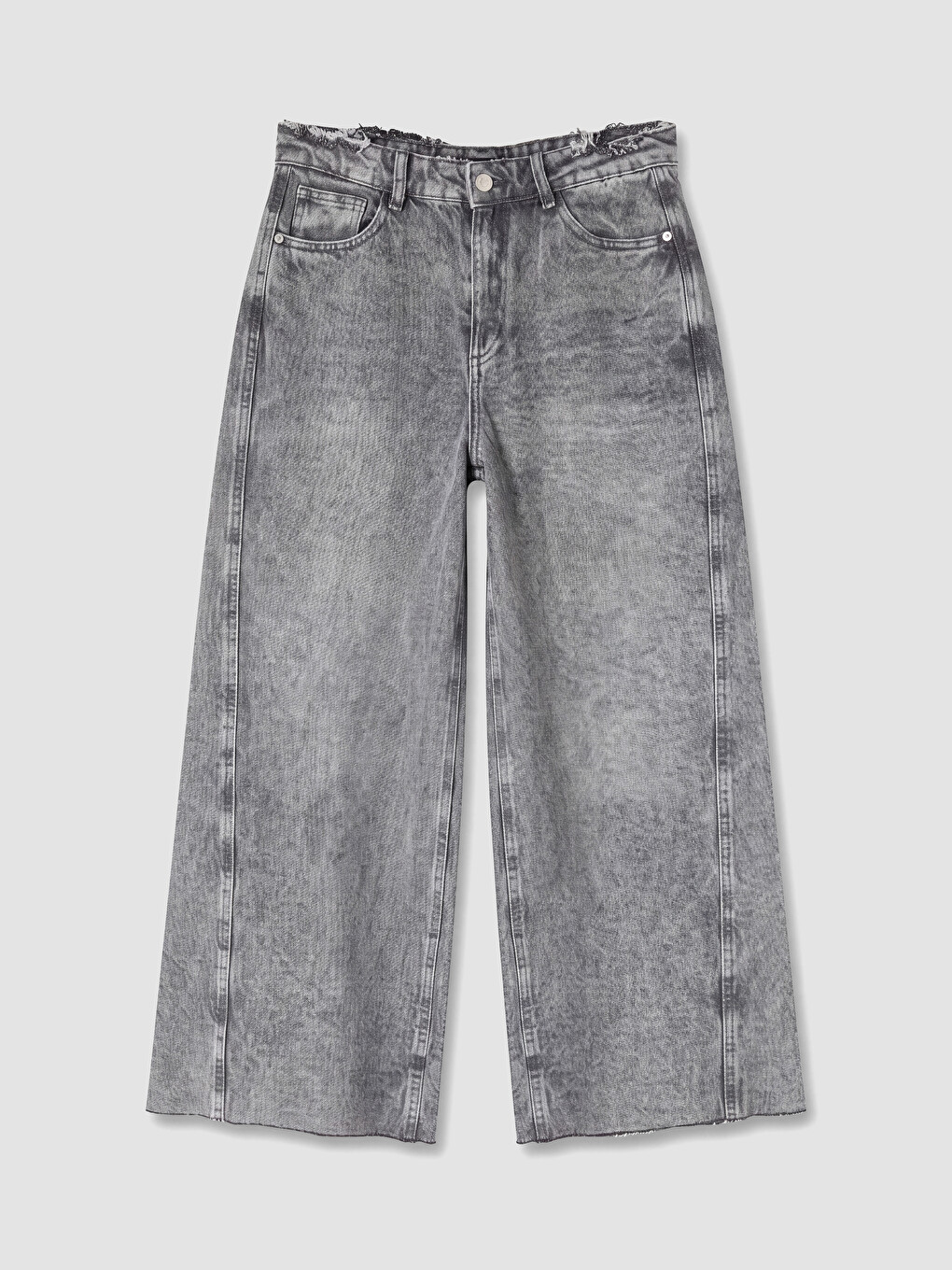 Jean Femme Taille Haute Coupe Pantalon Large-4