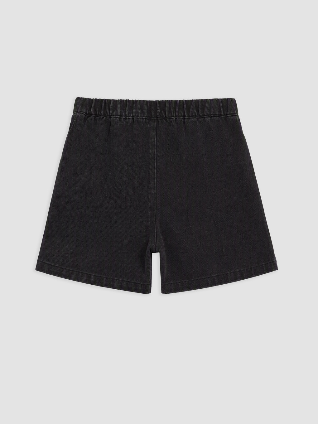 Girl Black Denim Shorts-1