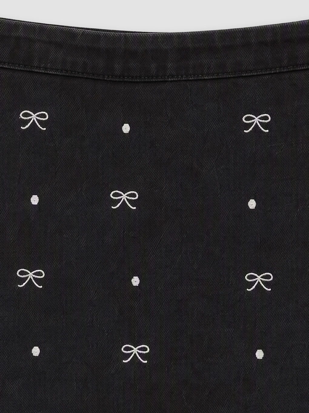Girl Black Denim Shorts-2