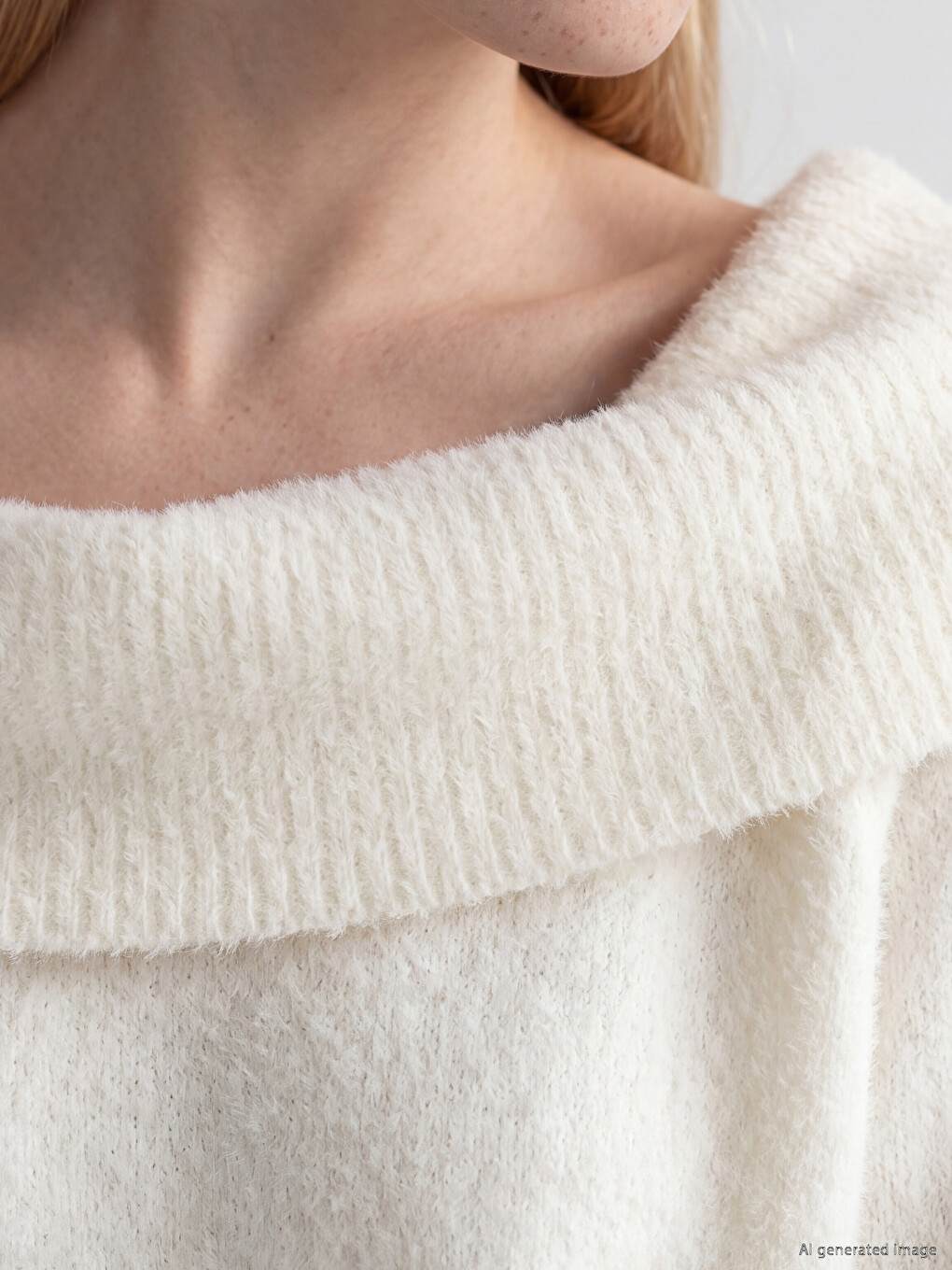 Slash Neck Women's Sweater-2