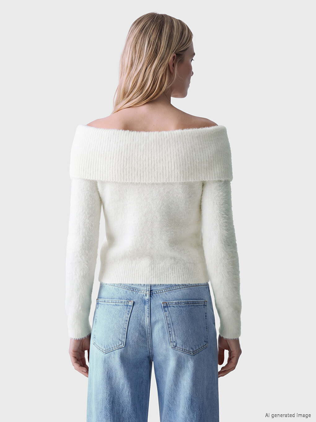 Slash Neck Women's Sweater-3