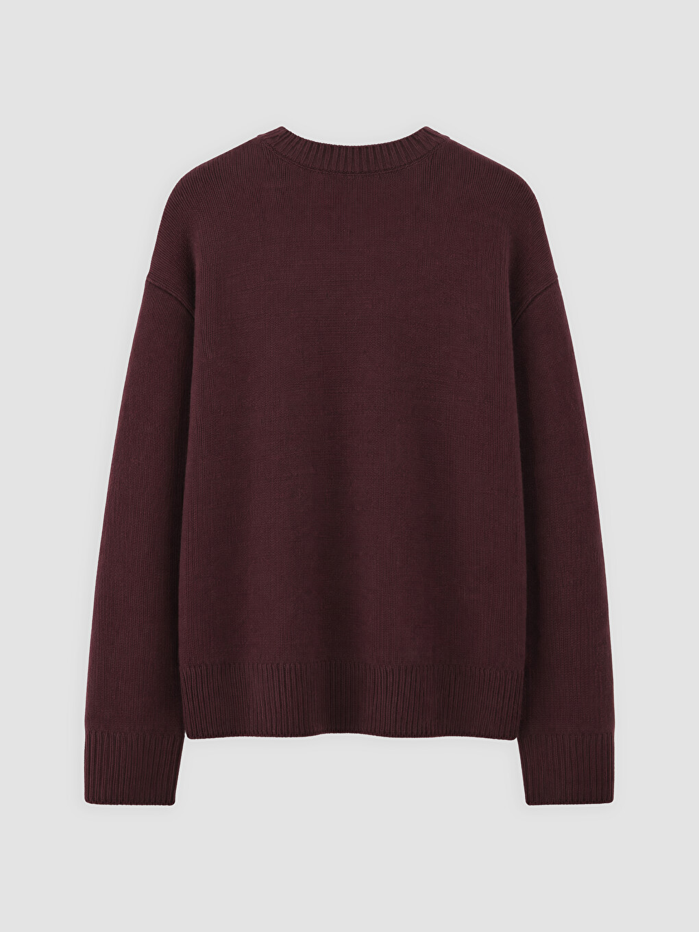 Bordo Bisiklet Yaka Oversize Kadın Triko Kazak-5
