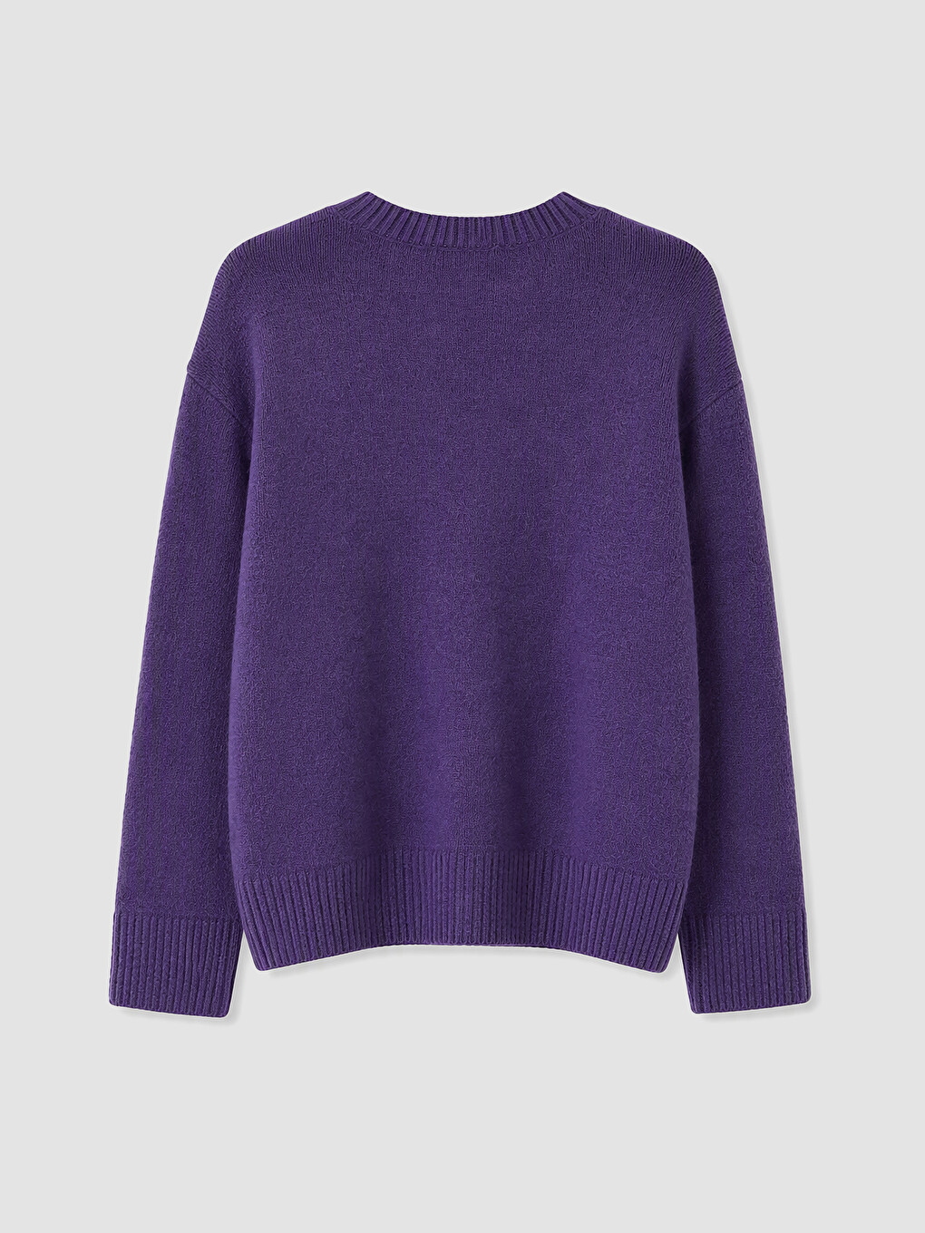Pulover Tricotat Oversize Cu Guler Rotund Pentru Femei-2