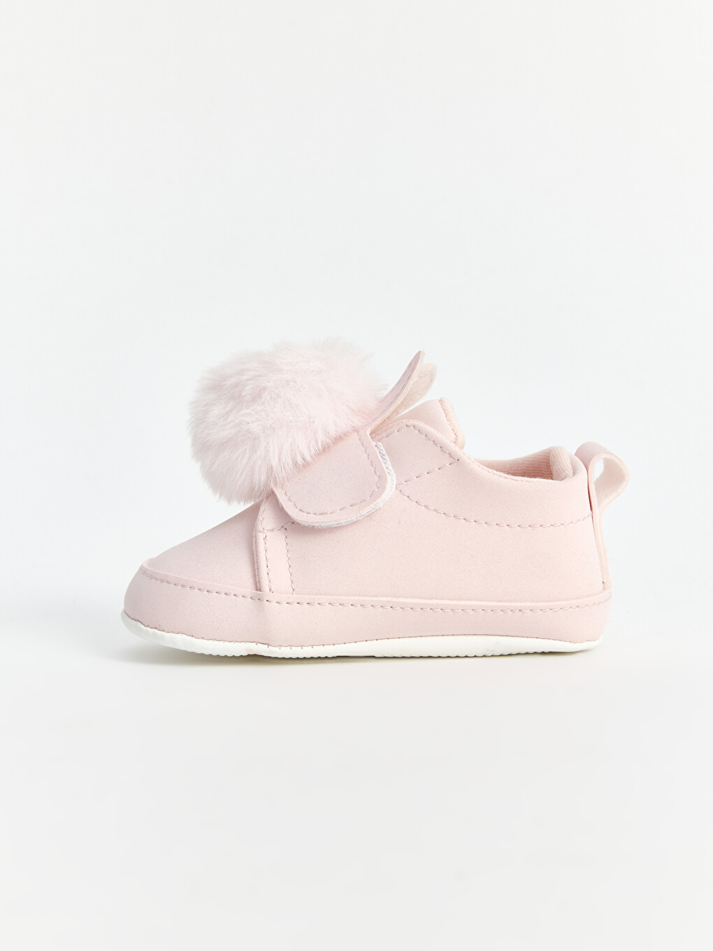 Pembe Ponponlu Kız Bebek Yürüme Öncesi Ayakkabı-1