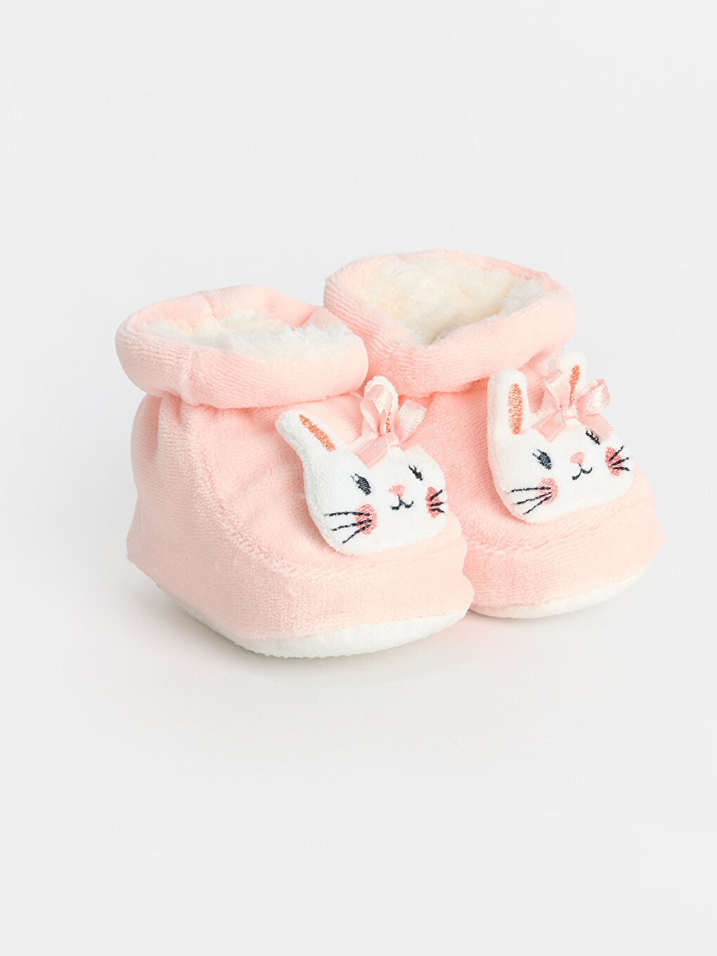 Pembe Nakışlı Kız Bebek İlk Adım Ayakkabı
