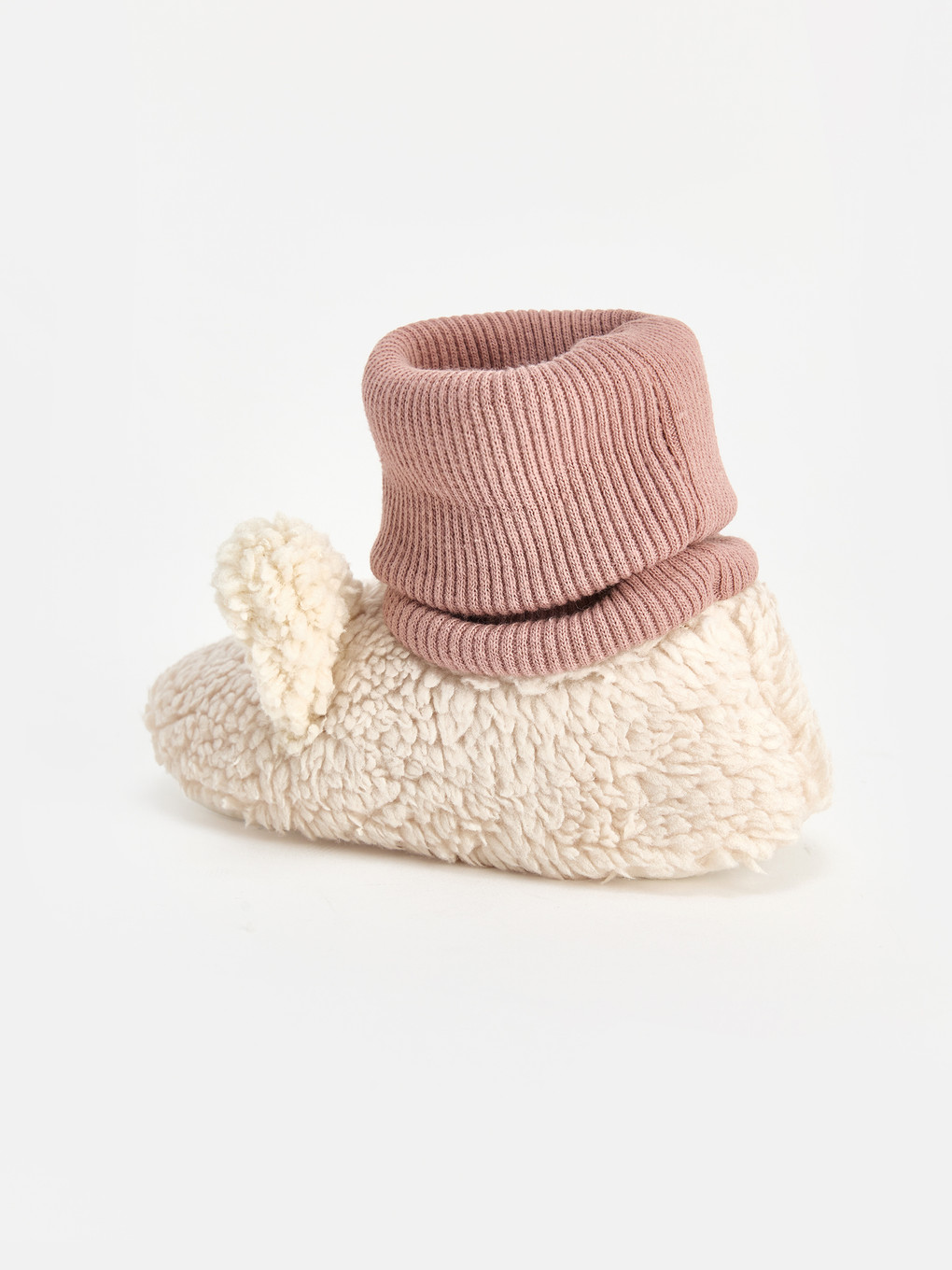 Baby Girl Ecru Indoor Shoes-2