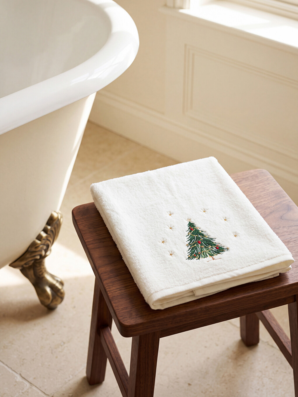 Embroidered Cotton Face Towel 50x80 Cm