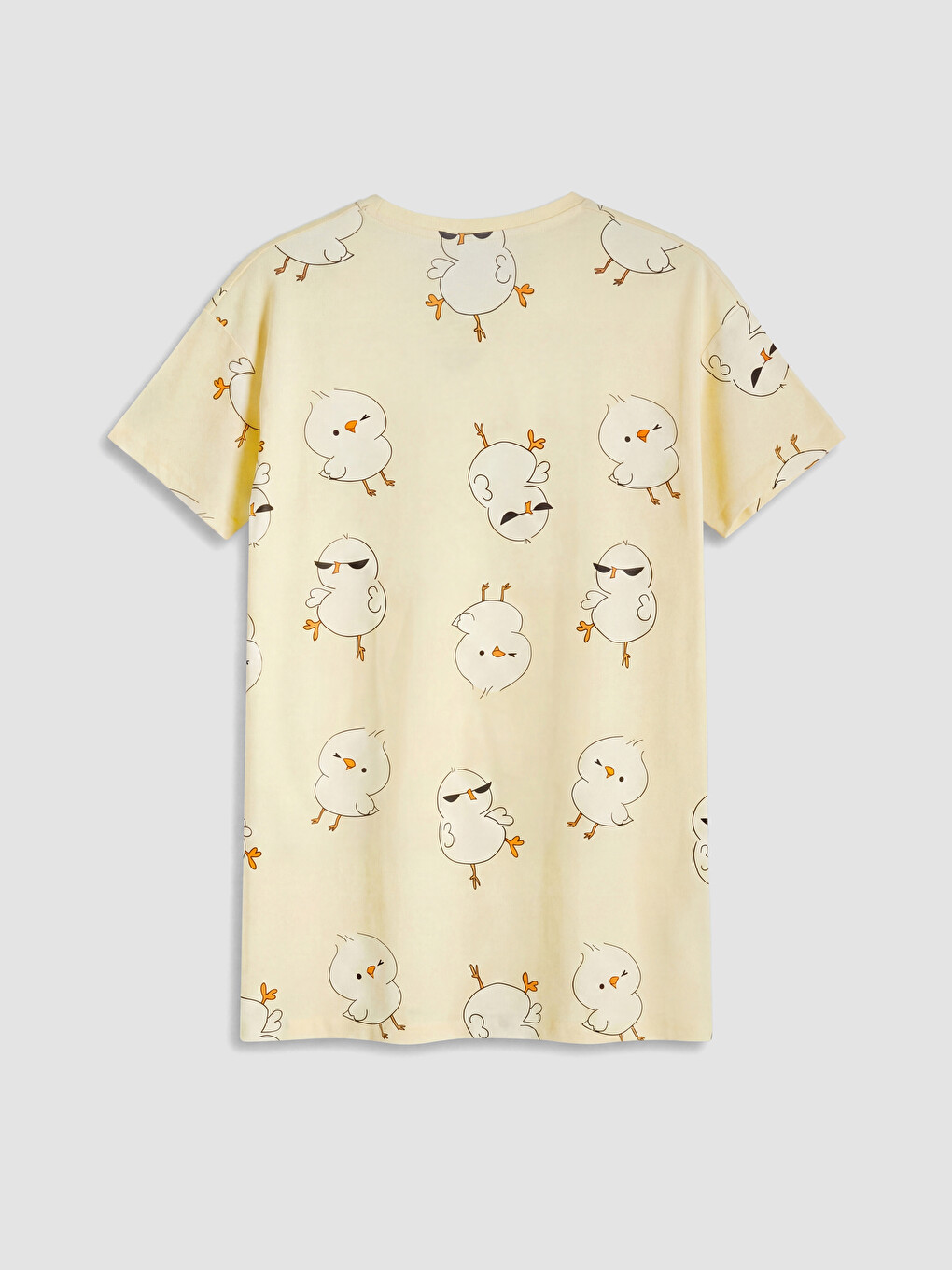 Crew Neck Patterned Women's Nightdress-6
