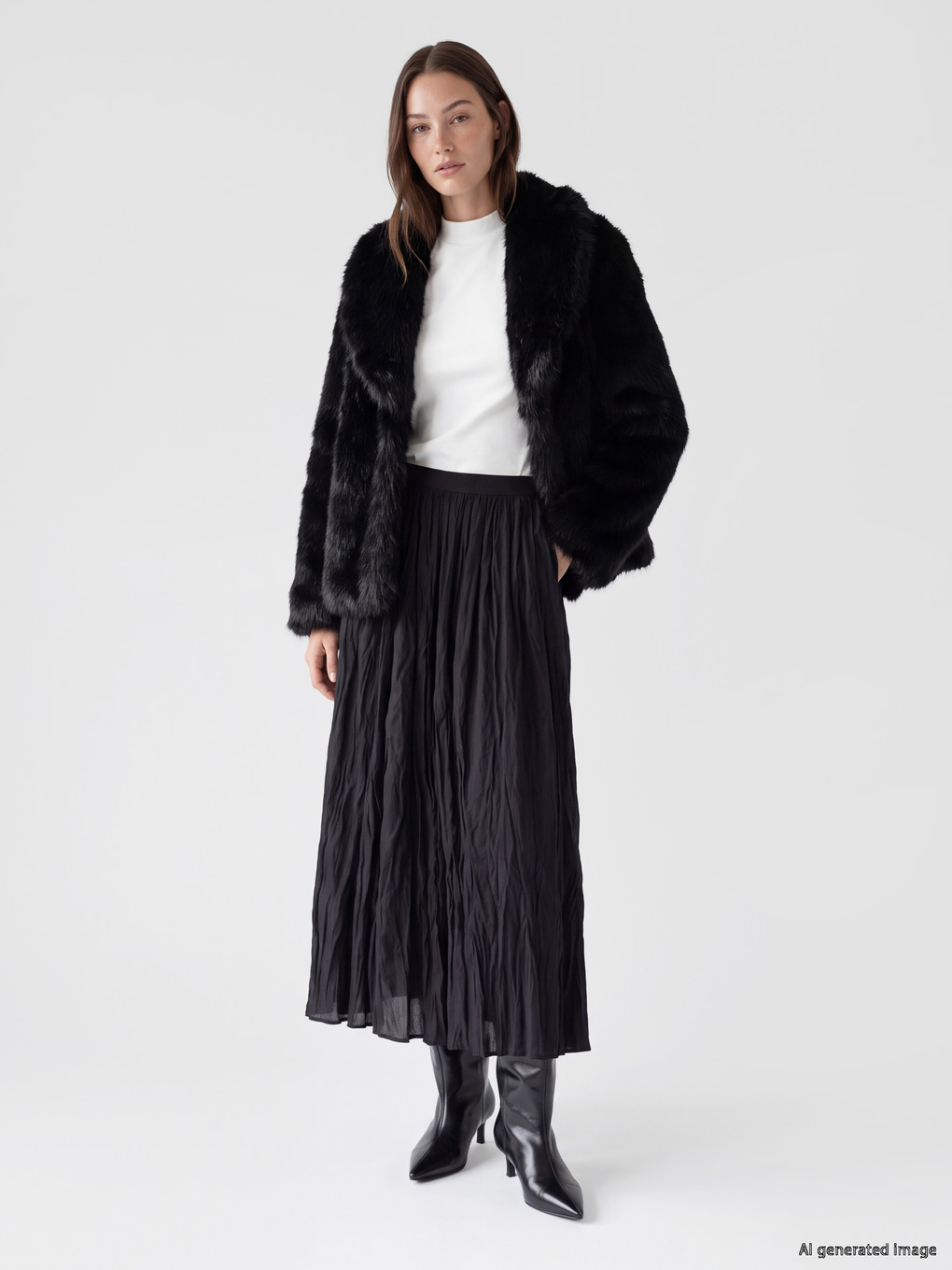 Jacket Collar Women's Fur-1